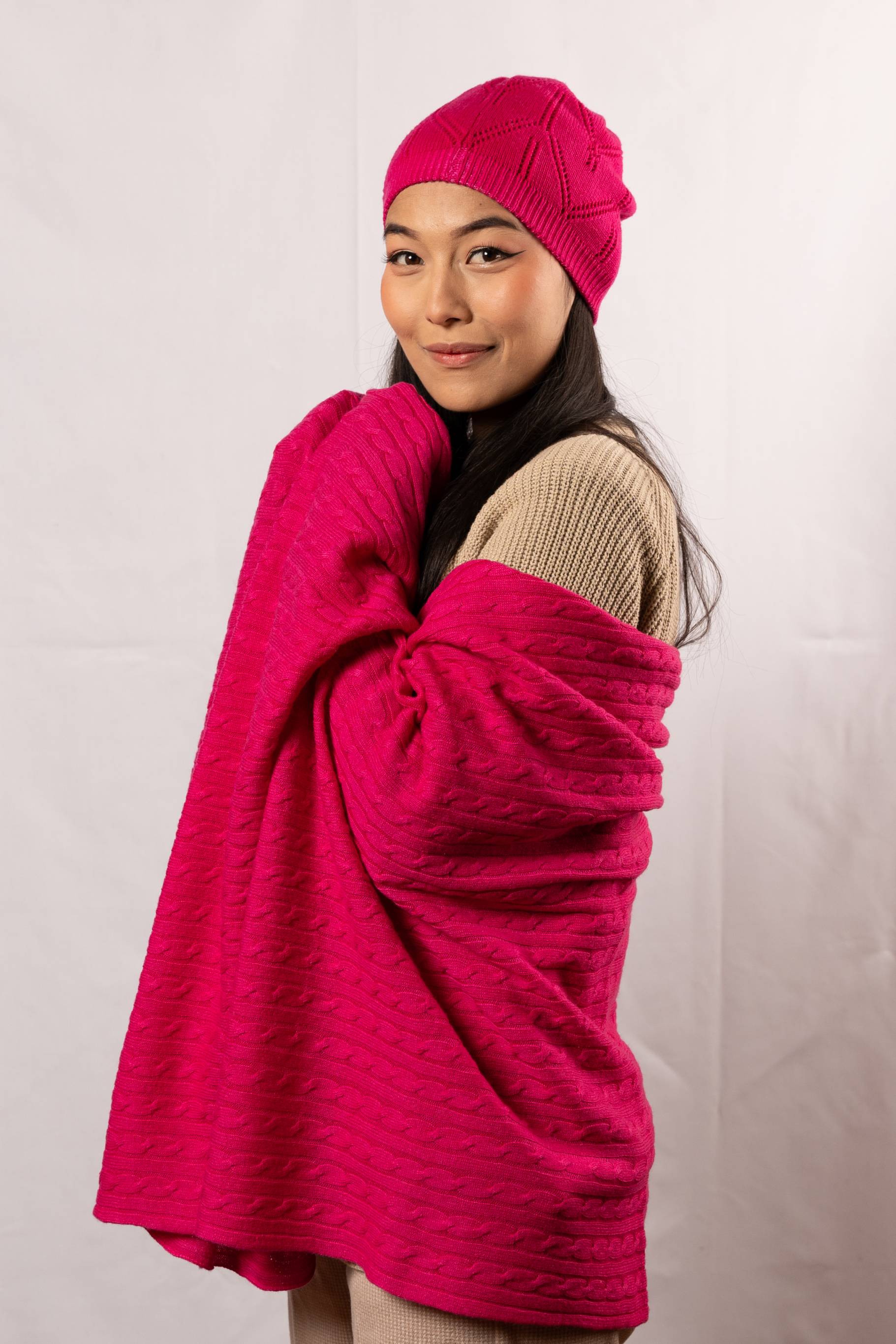  Cashmere Cable Shawl (3135)